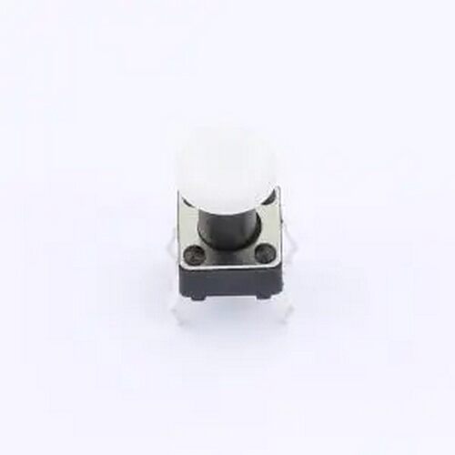 TSA06131-100B332BA-003E 6*6*10φ6*1白帽轻触开关 插件-4P,6.1x