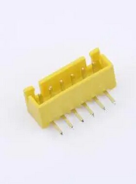 WF-1B254A6P-Y 间距2.54mm 弯插 黄色 1x6P 弯插,P=2.5mm 线对板