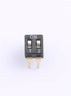 DSIC-02-LD-GET 2.54mm间距 2位 插件高柄 DSIC黑色 拨码开关 插