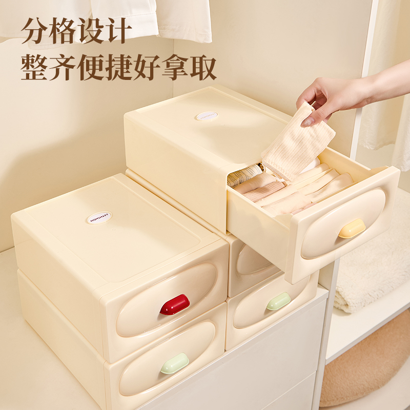 内衣收纳盒抽屉式大容量家用带香薰片内裤文胸袜子三合一整理盒