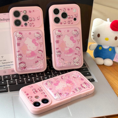 可爱粉抱熊流沙新款适用苹果17promax手机壳iPhone16pro小米17华为mate80pura90K100reno15荣耀400x300findx9