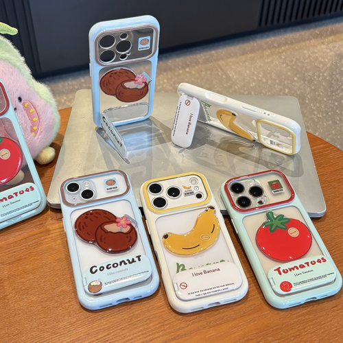 番茄水果贴件支架新款适用苹果17pro手机壳iPhone16max14小米15华为mate80pura90K70nova16荣耀600x200findx9