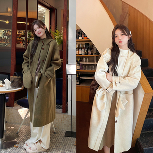 TAKIYAS 连帽双面呢大衣配手套 SHOP