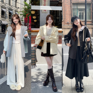 TAKIYAS SHOP 连帽双面呢大衣外套