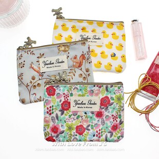 韩国防水收纳包卡通零钱包化妆包 口红钥匙随身包 进口东大门正品