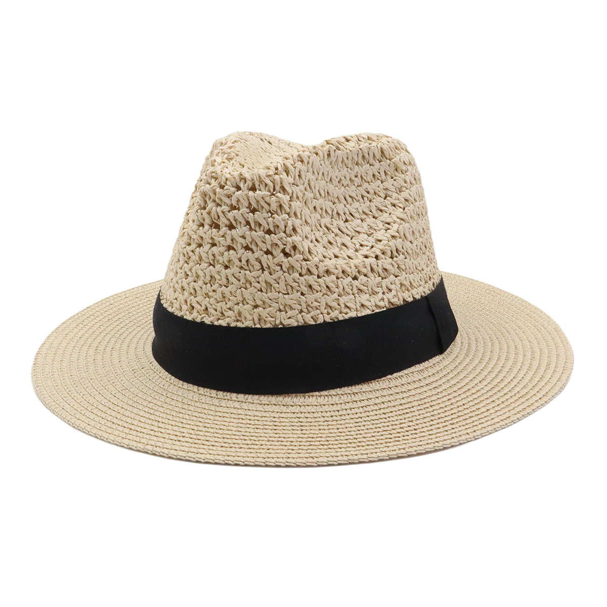 夏季男女士沙滩草帽爵士帽户外大檐礼帽度假遮阳帽CMDJS457