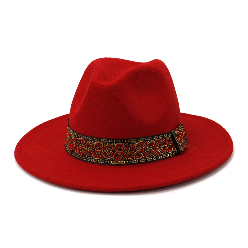 亚马逊欧美新款时尚毛呢礼帽