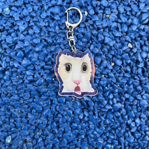 可爱猫头亚克力工位挂饰