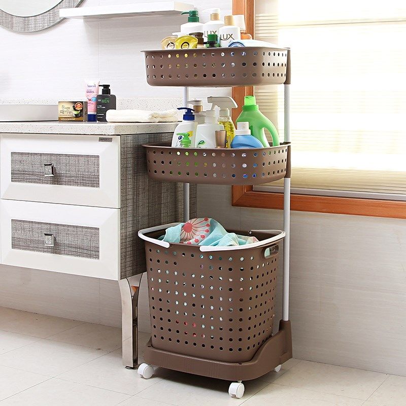 Large Storage basket Hanging basket Stands wheelbarrow Laundry basket Shower Room Shelf Plastic double-deck pulley multi-storeyin the Storage consolidation , Home Storage appliances , Storage Basket , Laundry basket  category - from Buy2taobao.com to provide professional Taobao agent buy service