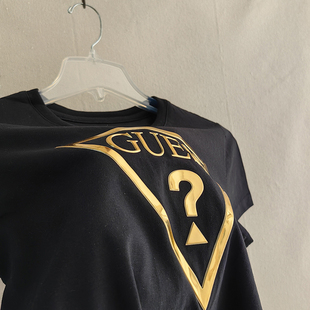 倒三角字母G系列短袖衫男女休闲T恤亮片浮雕时尚潮流夏季情侣百搭