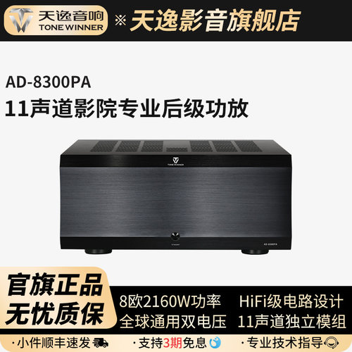天逸AD-8300PA11声道AV后级功放
