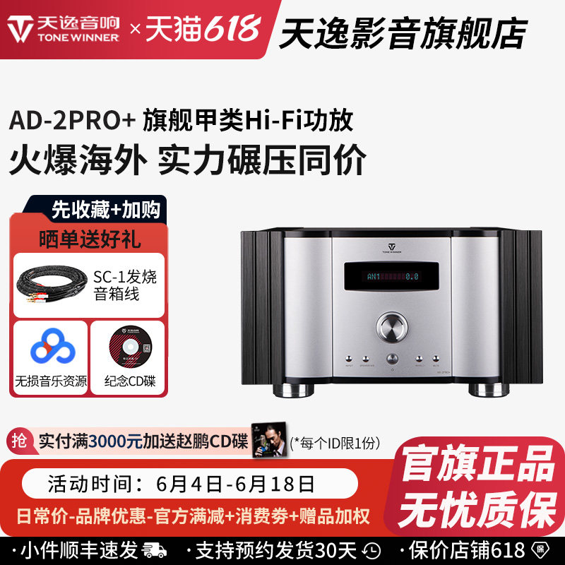 Winner/天逸 AD-2PRO+全平衡纯甲类发烧HIFI大功率DSD解码功放机