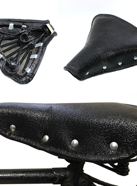 老式凤凰单车舒适24寸26寸28寸自行车鞍座弹簧坐垫座垫车座皮配件