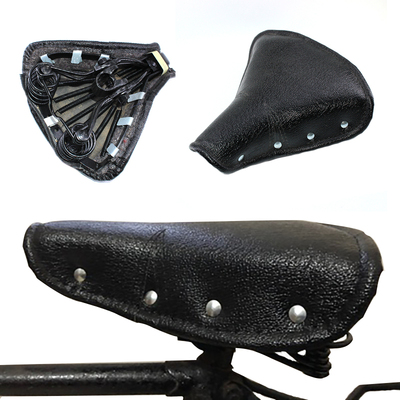 老式凤凰单车舒适24寸座垫车座皮