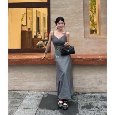 【婷子定制】~150小个子改版夏款气质V领约会氛围感羊毛裙D3059