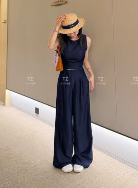 【婷子定制】150小个子改版夏款懒人穿搭清冷高级绑带两件套E207