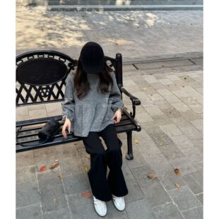 圆领减龄遮肉长袖 春款 150小个子改版 复古上衣C763 婷子定制