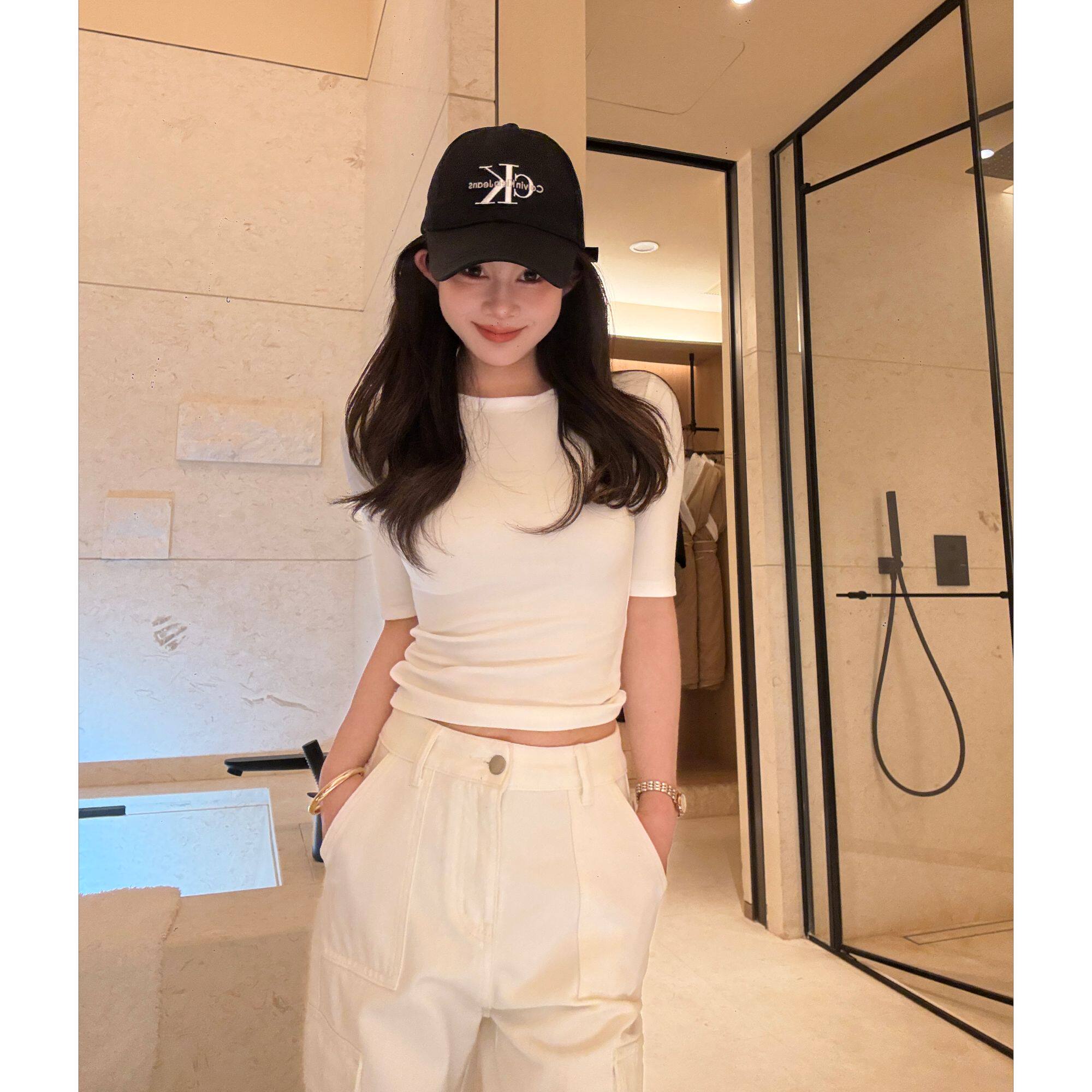 【婷子定制】~150小个子改版穿款五分袖高级基础纯色T恤D3105