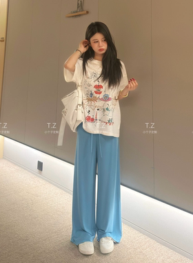 【婷子定制】150小个子改版夏款一秒降温垂坠丝滑冰感懒人裤E335