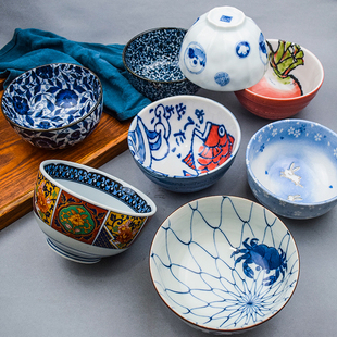 日本进口学生碗可爱韩式吃饭的碗好看的碗面条碗家用甜品碗创意