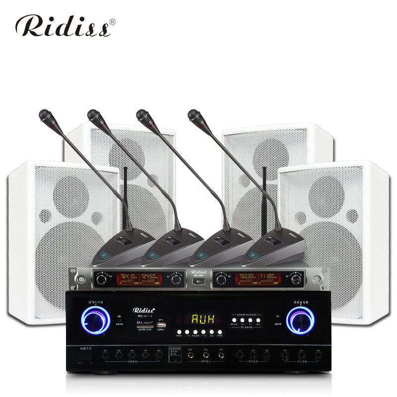 Ridiss T-8 8寸中小型会议室音响套装系统 教学培训演讲音箱全套
