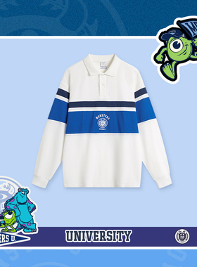 李宁2025秋季X怪兽大学联名系列男子宽松长袖POLO衫APLU145