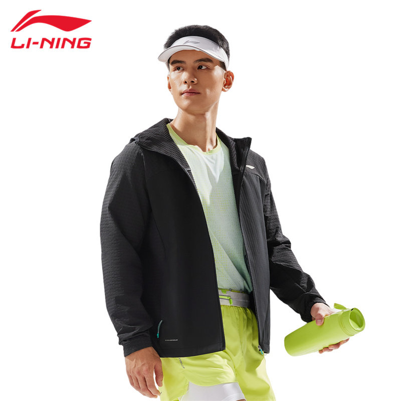 李宁外套男2024冬季专业跑步系列加绒防泼水软壳运动风衣AFDU349