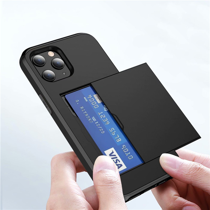 简约插卡适用苹果12Pro手机壳装2张卡13promax卡套可放钱iPhone15外壳软胶全包14plus保护套11防摔12mini潮男