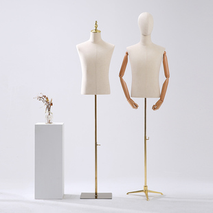 男模特道具展示架全身服装店橱窗西装半身人台假人模特展示架子