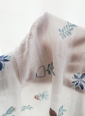 婴儿单层竹棉纱布盖毯新生宝宝包巾夏季儿童浴巾超薄包单出门防风