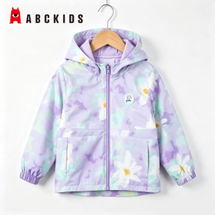 abckids童装女童2025秋装新款保暖加绒二件套外套风衣F431310205