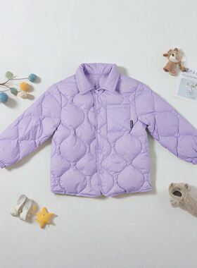 Abckids2025新款冬装专柜女童轻薄保暖男儿童羽绒服F433609287