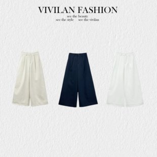 阔腿裤 精棉弹力骑兵斜 复古周刊 百搭wang 专柜买手珠珠