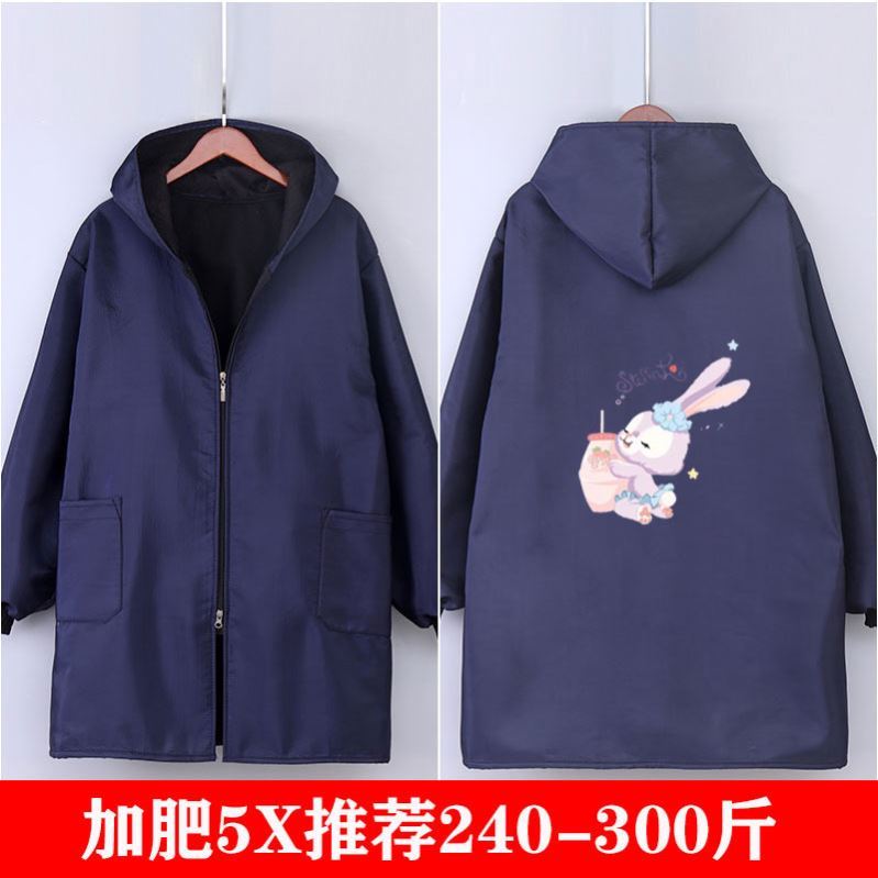 围裙工厂上班专用女士大码加肥加大套在羽绒服外面干活穿的罩衣