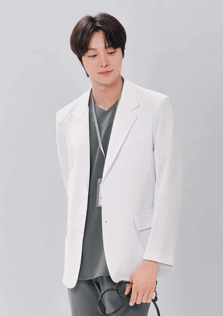 GOOD.U韩国优医服进口DJ99西装短款白大褂口腔整形医院医生院长服