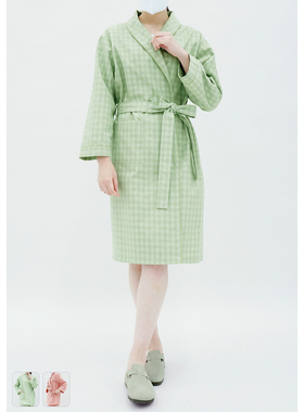 韩国进口PIL66格纹患者服医院门诊检查服体检服