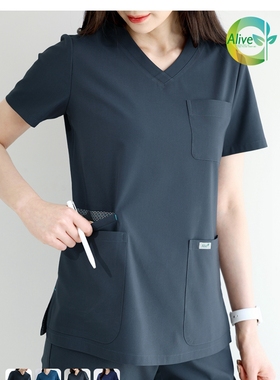 韩国进口医生护士服ST311白大褂前台导诊服刷手洗手服口腔整形女