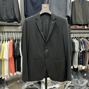 柜货剪标日常休闲单西服春装新品薄款西装外套两粒扣男士修身上衣