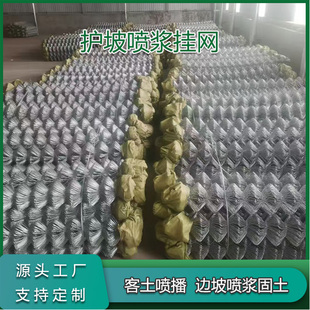 喷浆铁丝网客土喷播植草镀锌编织网山坡挂网固土护坡钢丝网防护网