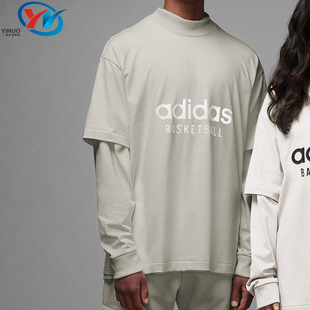 Adidas Basketball 男女宽松透气运动休闲短袖 T恤IA3447 阿迪达斯