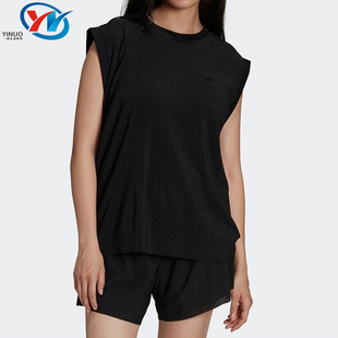 HE4955 T恤 4956 阿迪达斯三叶草女子居家宽松休闲背心无袖 Adidas