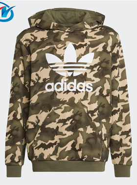 Adidas/阿迪达斯 三叶草 青少年儿童运动休闲连帽套头卫衣 IC2193