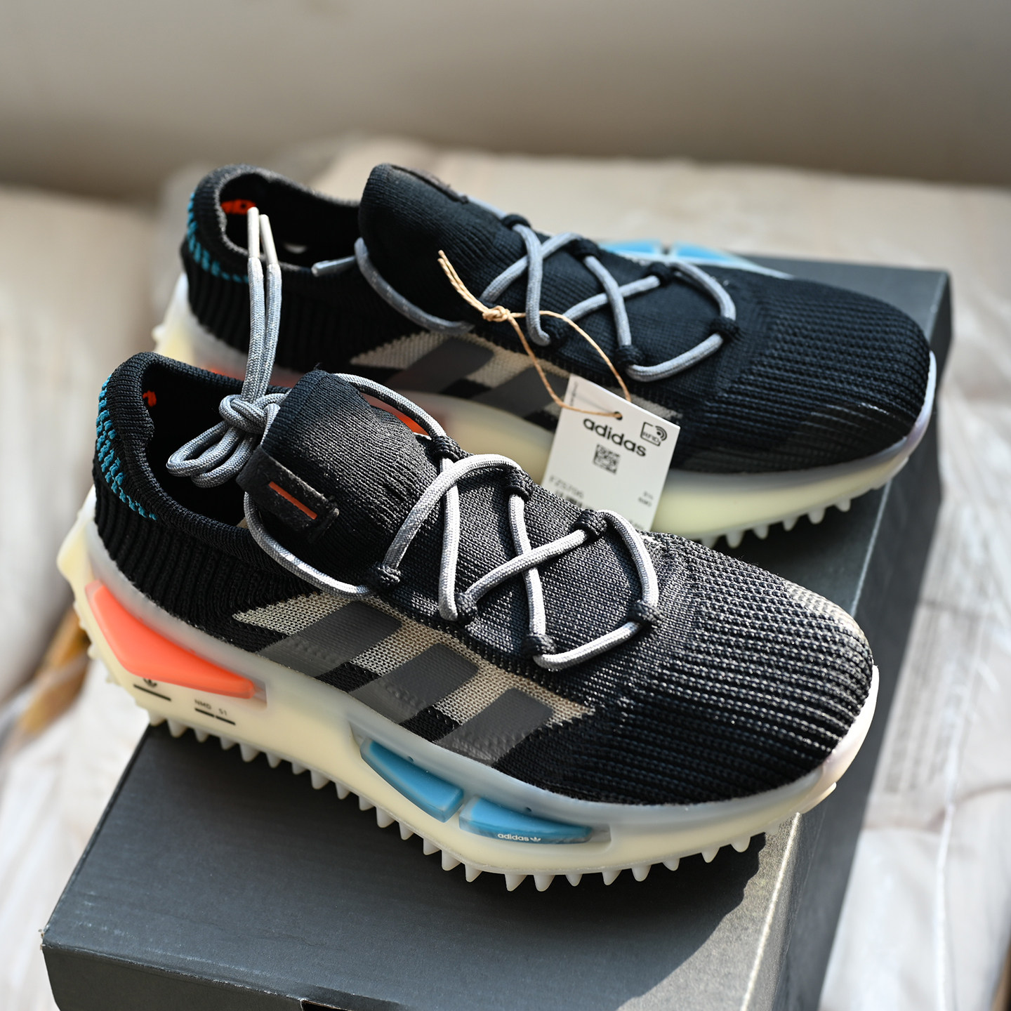 Adidas/阿迪达斯三叶草NMD S1男女复古厚底运动跑步鞋FZ5706 5707