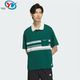 Adidas 4945 IS4944 阿迪达斯男子学院风条纹运动休闲短袖 POLO衫