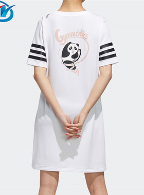 Adidas/阿迪达斯neo W PNDA DRESS女子圆领运动休闲连衣裙GK1558