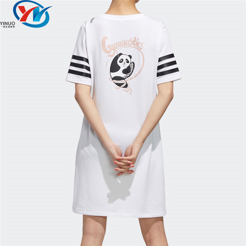 Adidas/阿迪达斯neo W PNDA DRESS女子圆领运动休闲连衣裙GK1558