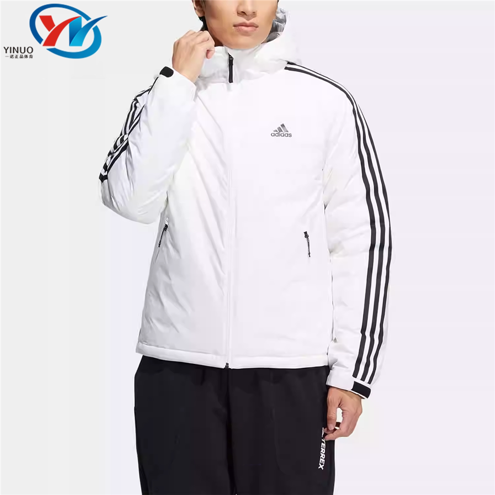 阿迪达斯男子运动连帽保暖羽绒服