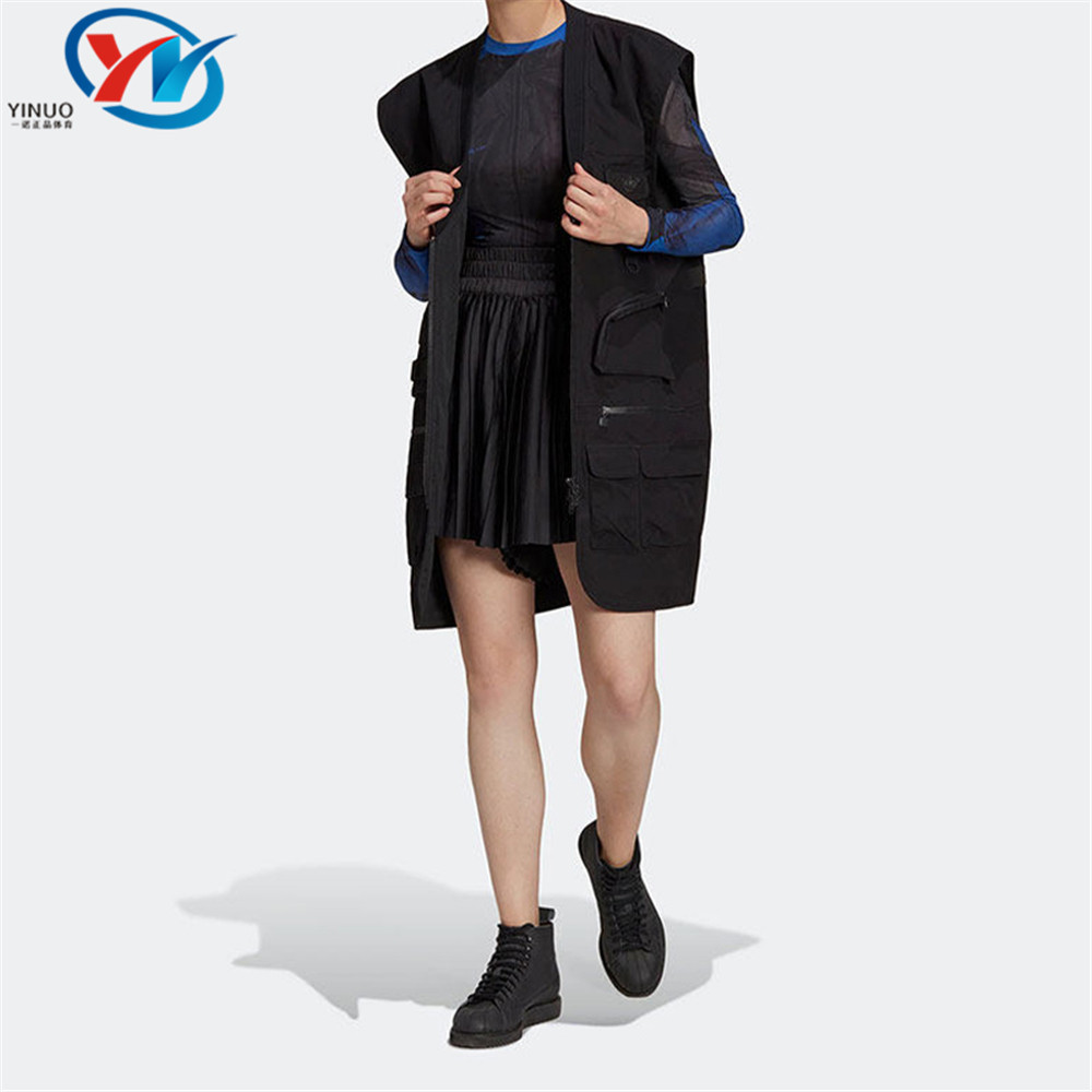 Adidas/阿迪达斯 三叶草 女子工装多口袋宽松运动马甲背心 HB9403