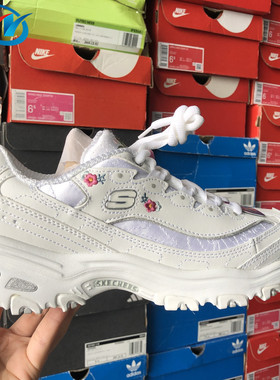 Skechers/斯凯奇 女子厚底增高熊猫鞋复古运动小白鞋 11977 13144