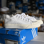 防滑轻便休闲板鞋 Adidas 阿迪达斯三叶草Nizza男女小白鞋 EF1883